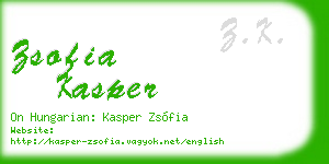 zsofia kasper business card